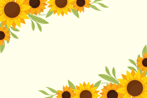 Download Watercolor Sunflower Border Background - Border background Collection